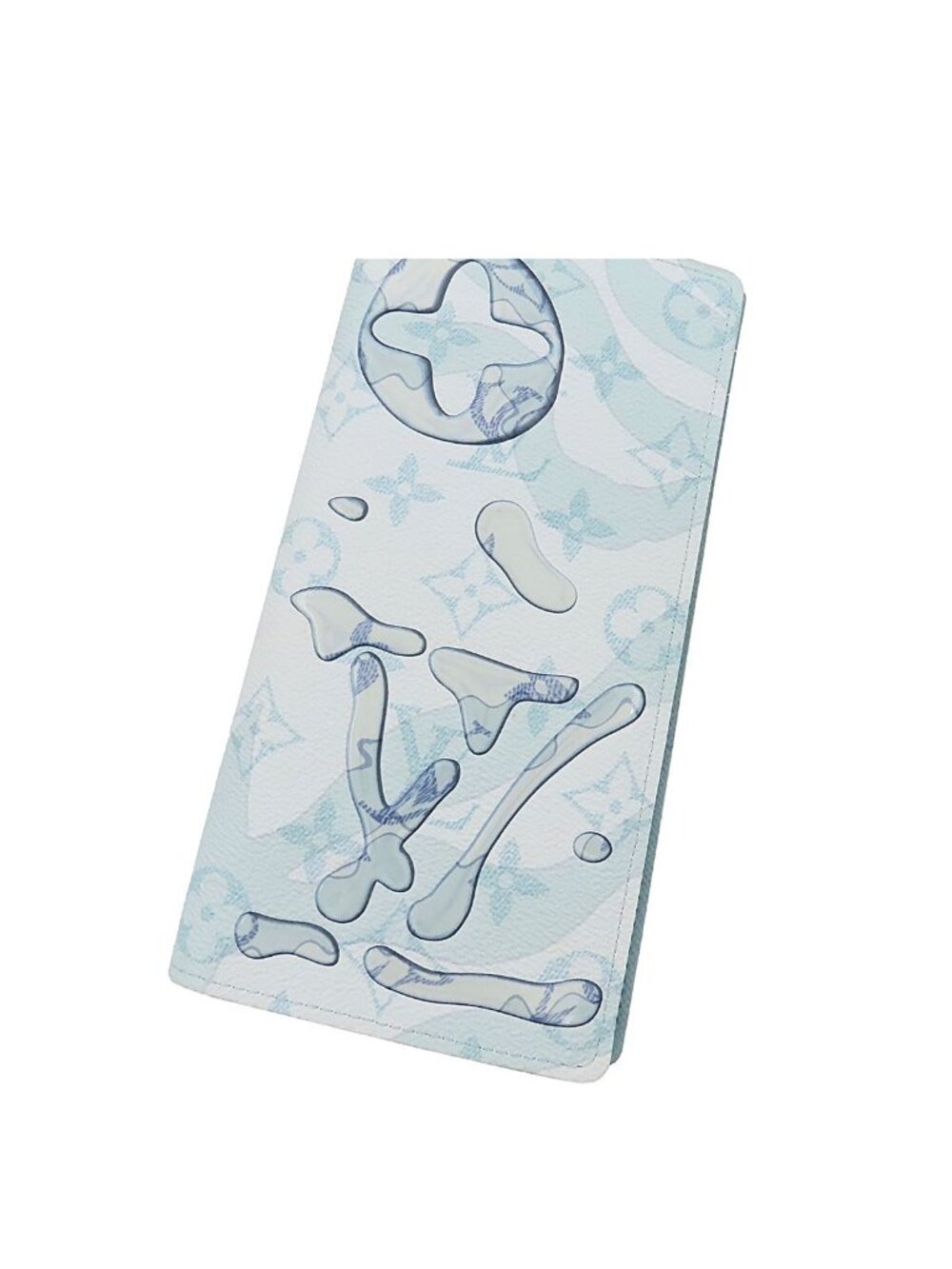 Louis Vuitton Portefeuille Brazza Light Blue Monogram Aqua Garden Wallet